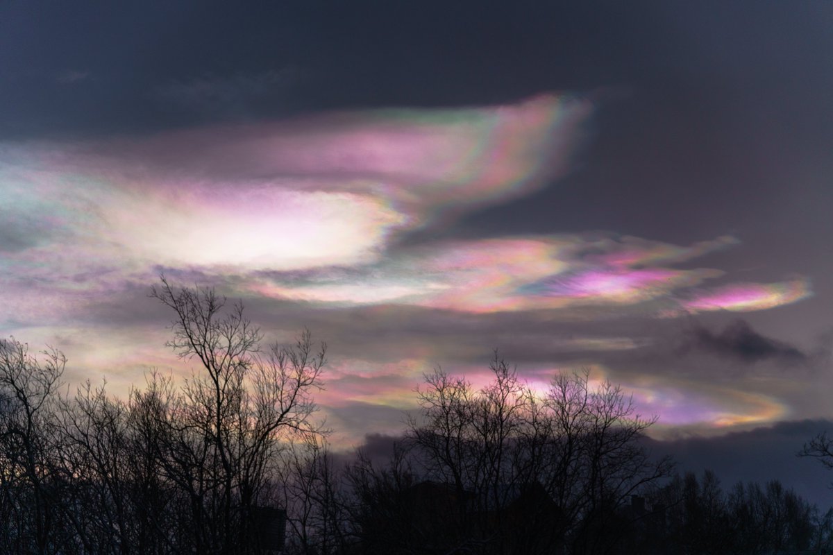 nubes estratosféricas polares. La primera vez que las veo y no acabo de creérmelo