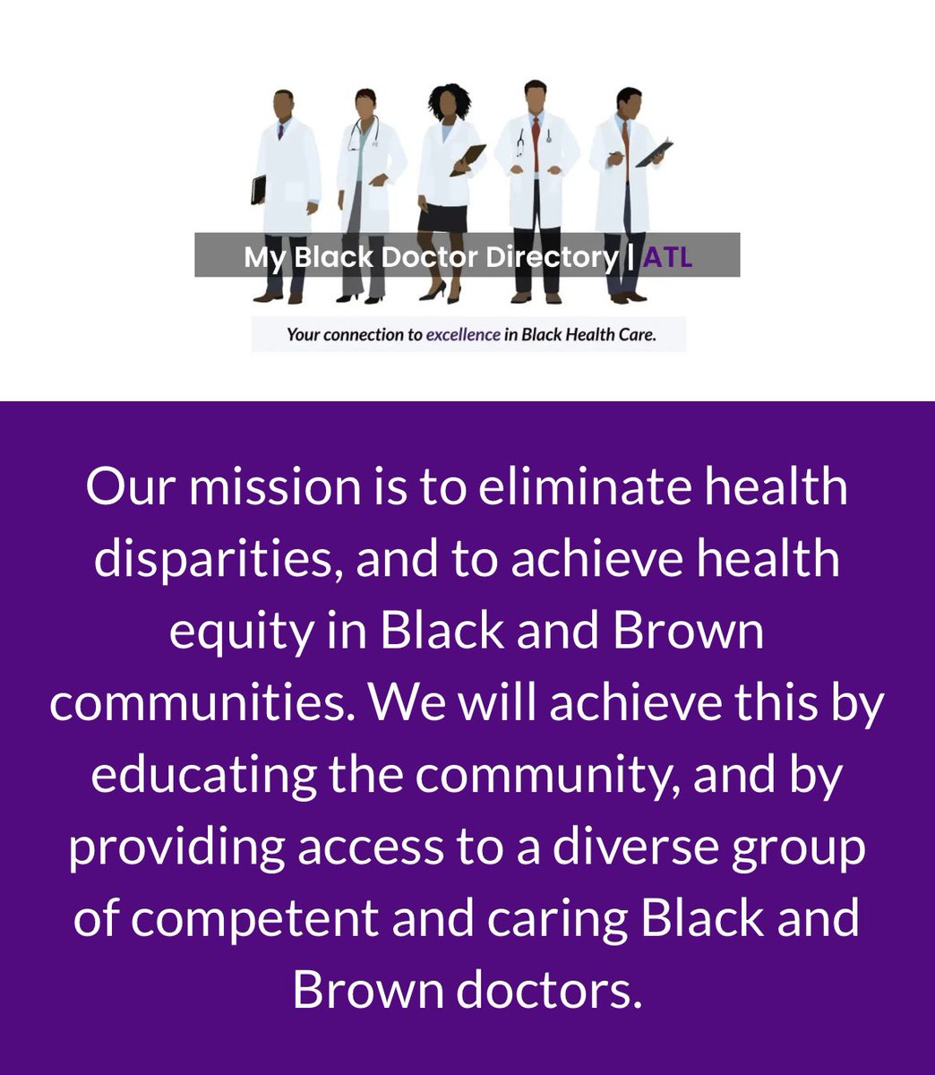 Kudos to my mentor Frank Jones M.D., F.A.C.S., MPH for creating a directory for people of color to have and safe space to find compassionate, caring and supportive Black physicians here in Atlanta! As an aspiring physician it’s important to have role models who not only share my…