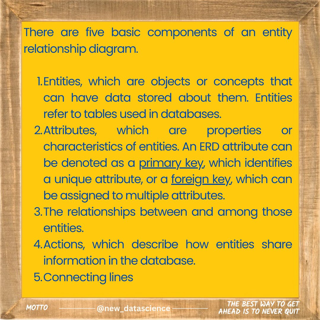 newdatadiary's tweet image. Follow @new_datascience for everyday learning! #SQL #Dataanalytics #Datascience #database #python #math #machinelearning