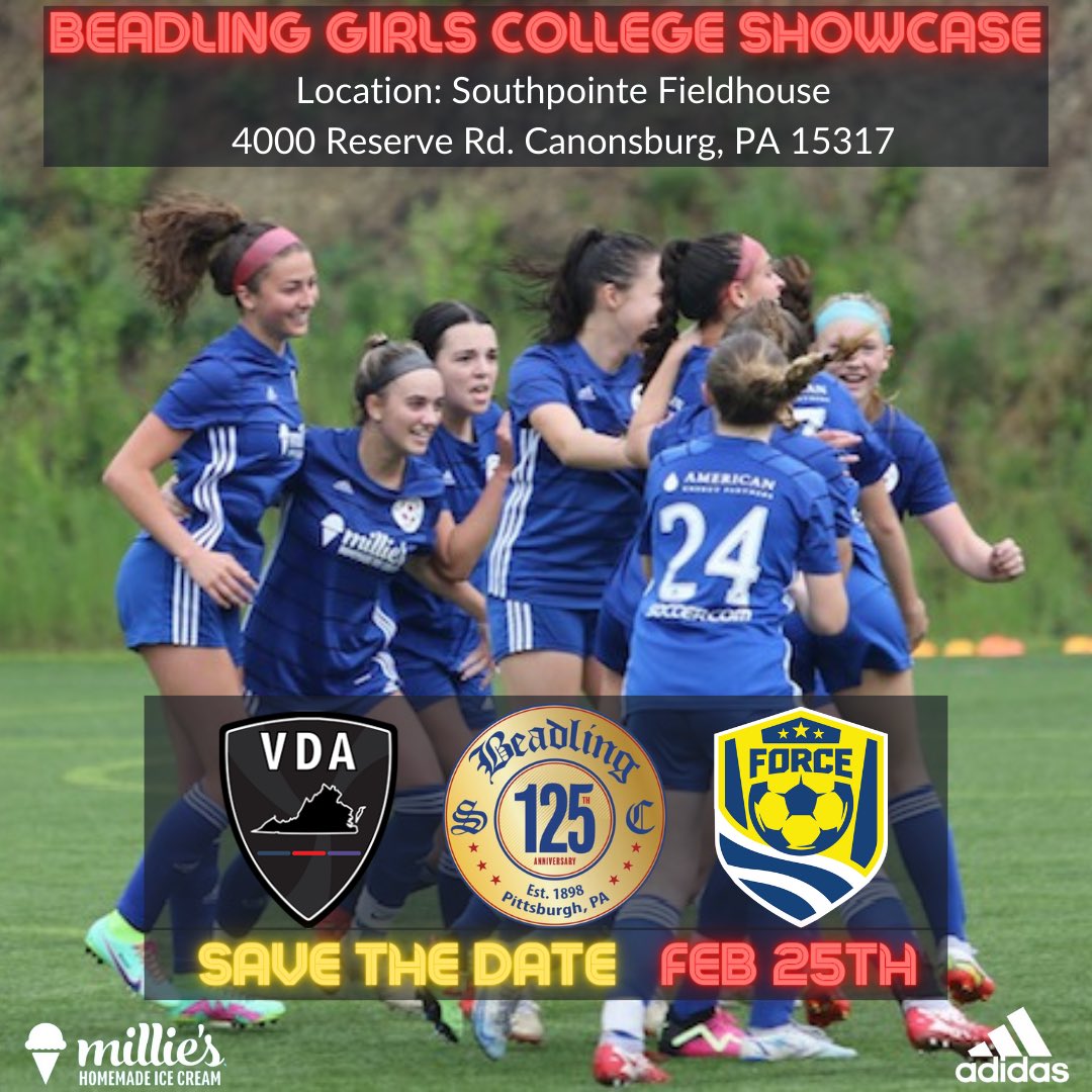 🚨College Coaches 🚨SAVE THE DATE! Feb 25th we’ll be hosting our Girls Academy College Showcase at Southpointe Fieldhouse. VDA and Cleveland Force will be joining us bringing a lot of talented players together to compete under one roof. (1/2)..