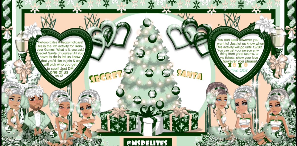 MspElites's tweet image. The 7th Reindeer Games activity is here! With one of our favorite holiday traditions, we’d like you to join in and be someone’s Secret Santa! So, who are you gonna spoil this year? 🎅🏼🎁🤍