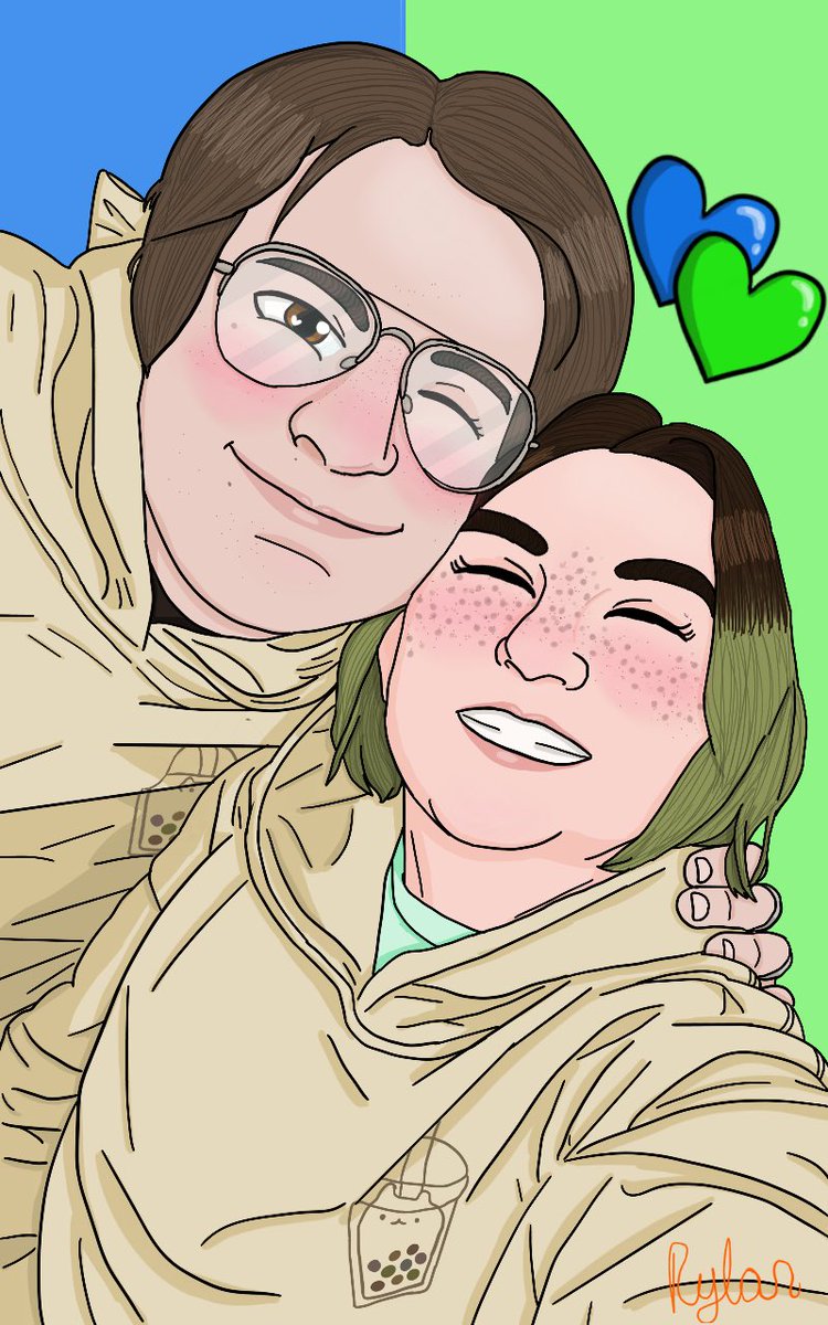 Box__Owner's tweet photo. @HeavenlyTape My most recent art of one of my favorite artists @FizzySoda_ and her boyfriend :) https://t.co/lfWYPq32Aw