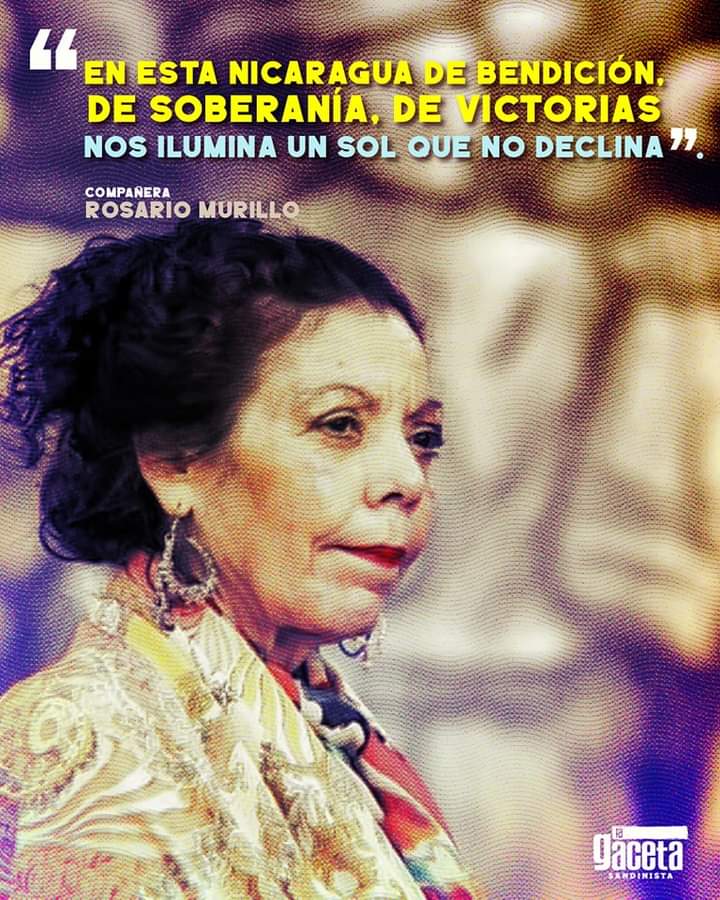 🔴⚫️ Compañera Rosario Murillo, escritora, poetisa y actual vicepresidenta de Nicaragua, quien en su constante lucha ha representado dignamente a las mujeres, reiterando su compromiso y entrega por la Revolución Popular Sandinista y el pueblo nicaragüense.