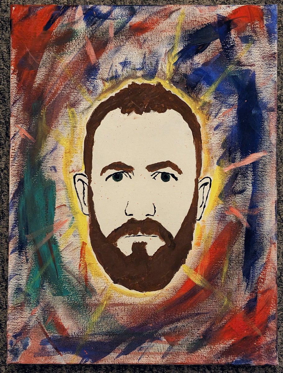 actiontvstar's tweet photo. @AlexHorne I made this as a gift for my partner. We are big fans. Someone said you like to see fan art, so here you go. I hope you like it. I call it Our Lady of Stopwatches and Metre Sticks https://t.co/15IEFEO9Nw
