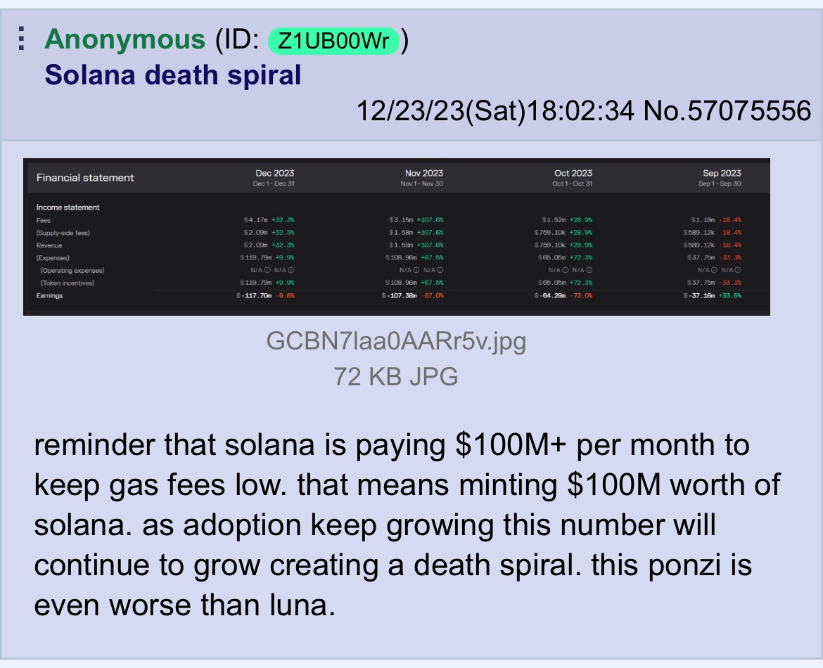 Jacktheoiler's tweet photo. what’s going on over on Solana?
exit pump into hyperinflationary deathcrash? https://t.co/1jXRIvZxjR