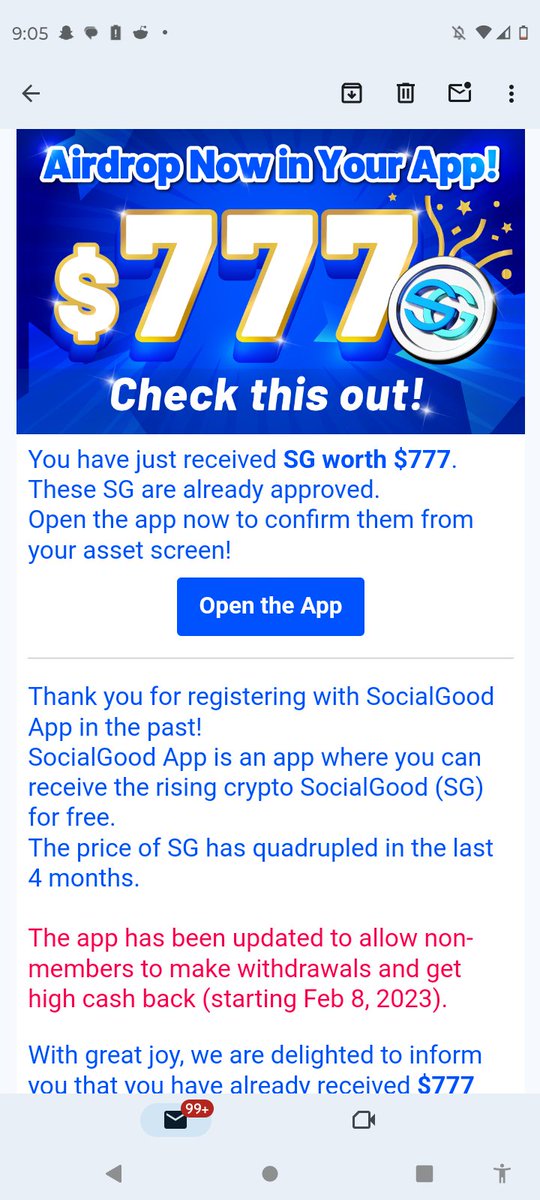 🎉 Unbelievable Offer Alert! Shop on #Temu etc via #SocialGoodApp and grab an amazing 1500% Cashback! 😍
🚀Your rewards come in $SG, skyrocketing even more than #Bitcoin !
🌟 Download the app and claim your $700 Bonus! referral.socialgood.inc/?id=TFHUMH
#BoostSocialGoodPrice #Airdrop