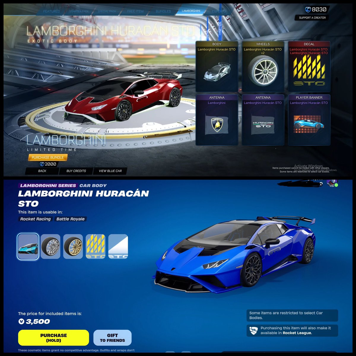 AlphaKnightz's tweet photo. @FortniteGame @RocketLeague Make it 2000 vbucks, like it was in Rocket League (in RL Credits). I ain’t buying it when I know it was significantly cheaper through other official means. https://t.co/0kDrNxUJPk