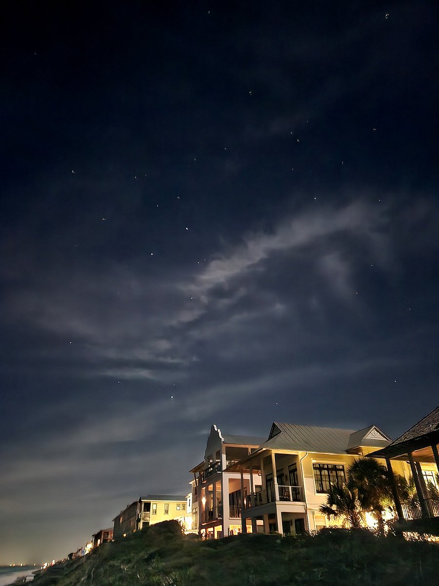 Night sky over Rosemary Beach #RosemaryBeach #VisitingSmallTownFlorida @VISITFLORIDA @Rosemary_Beach