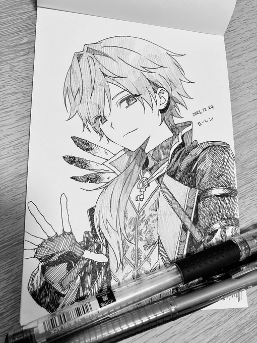 友達にあげたアナログ絵 