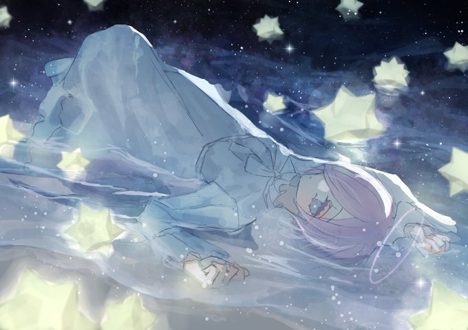 「blue eyes starry sky」 illustration images(Latest)｜4pages