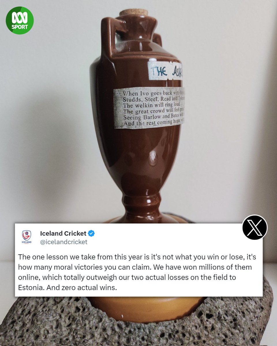abcsport's tweet photo. 🏏🇮🇸 Never change, @icelandcricket. 😂 https://t.co/hxdfKpaQJw