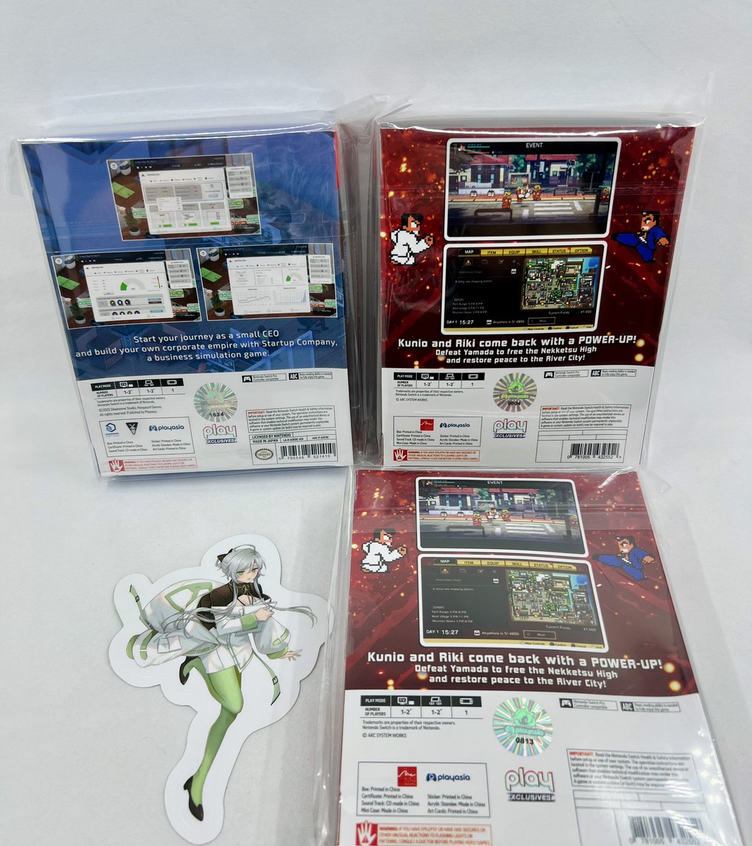 HudoEntropy's tweet photo. One more Beat 'em up from @playasia 

- Startup Company 
- River City: Rival Showdown 
878-879 #SwitchCorps https://t.co/VoISr82qug