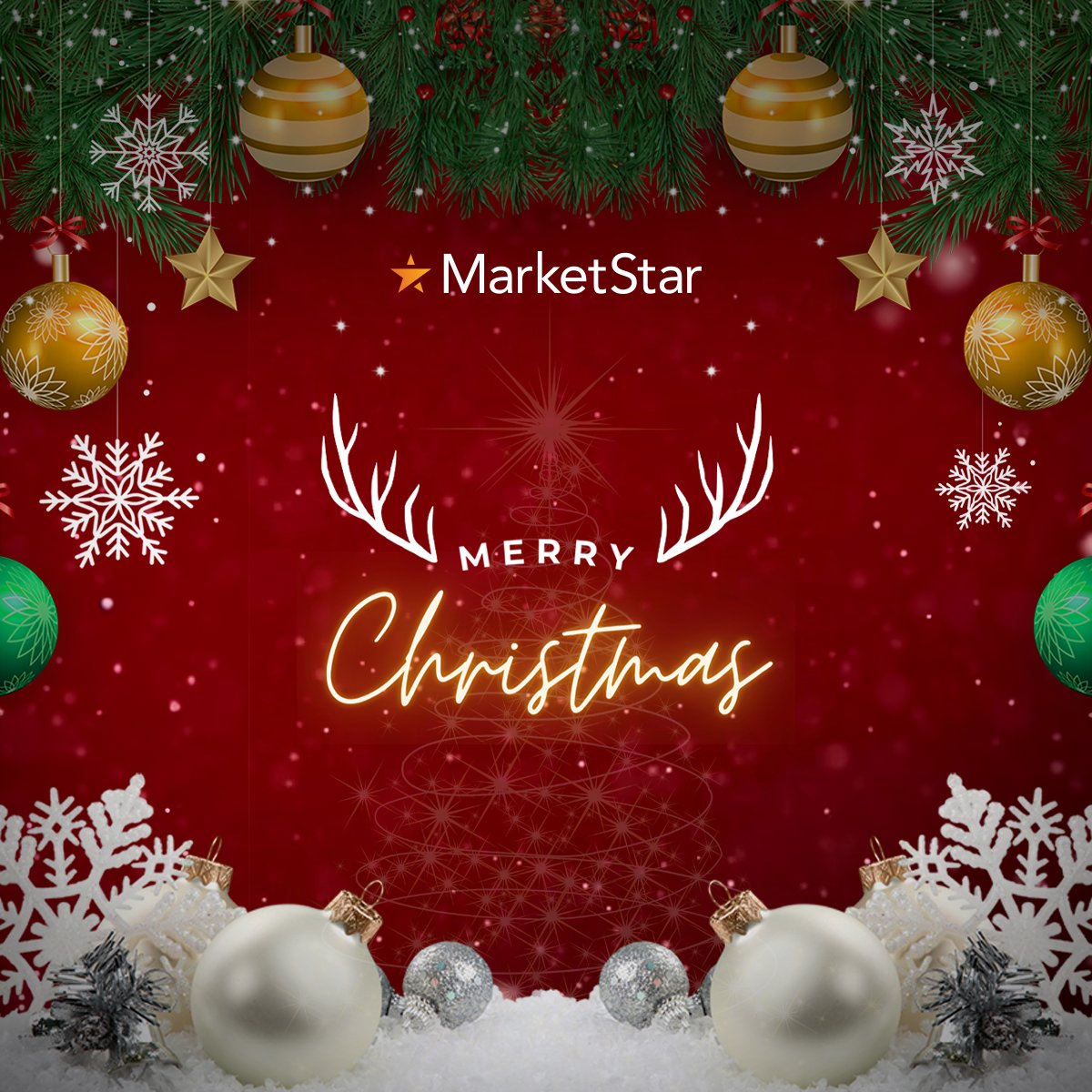 Merry Christmas and Happy Holidays to all from MarketStar! 🎅🏻 May this season bring you moments of joy, love, and shared laughter with your loved ones. 🎄🎁 #MerryChristmas #HolidayCheer #HappyHolidays #SeasonsGreetings #HolidayMagic #OurMarketStar