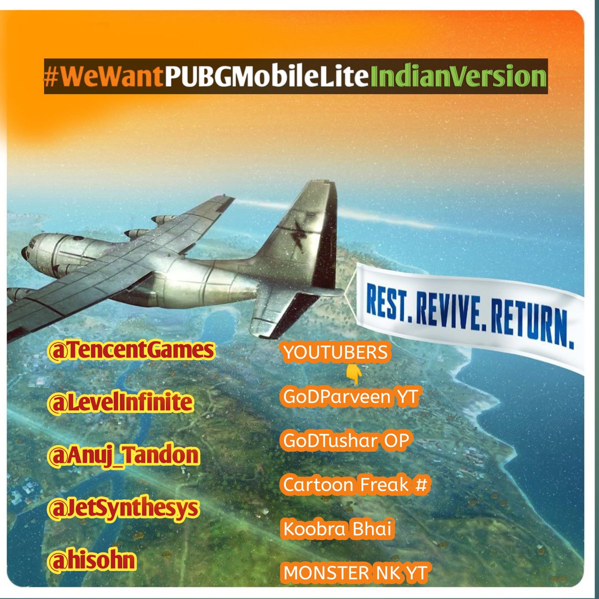 ayushsingh37808's tweet photo. #WeWantPUBGMobileLiteIndianVersion @LevelInfinite @TencentGames @Anuj_Tandon @JetSynthesys @BgmiDev https://t.co/4Ak580CUoK