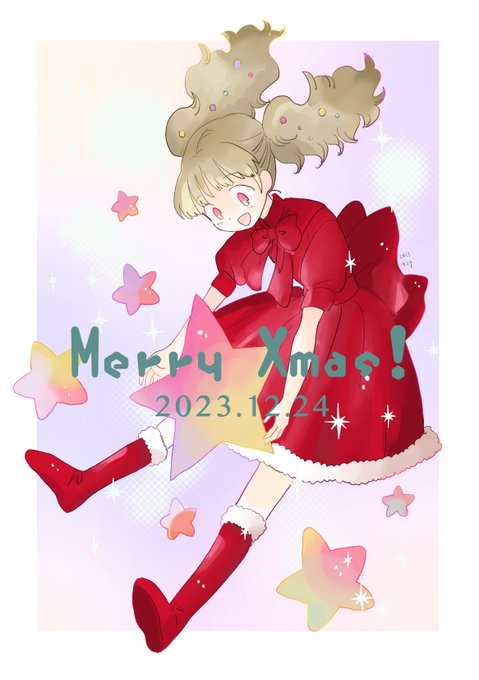 「merry christmas red dress」 illustration images(Latest)
