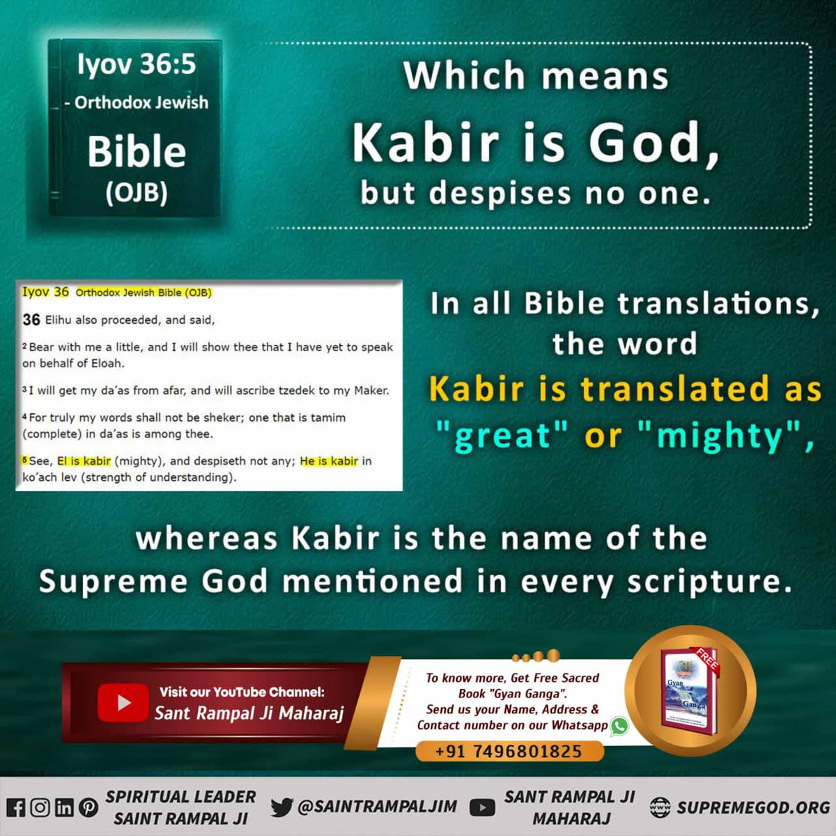 Real__Chandni's tweet photo. #TrueStoryOfJesus
One quality of a true God is that he neither takes birth nor does he die, i.e., He is eternal. But Christ did not fulfill both of these conditions. He took birth from Mary and died at the cross of the Calvary. So, he is not the Lord.
#KabirIsGod https://t.co/kAXRbKHIhP