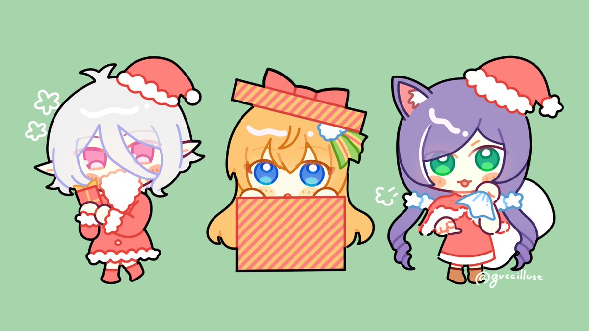 guccillust's tweet photo. メリークリスマス🎄(ペコリーヌ・コッコロ・キャル) 
#プリコネR https://t.co/nA2COkVfjH