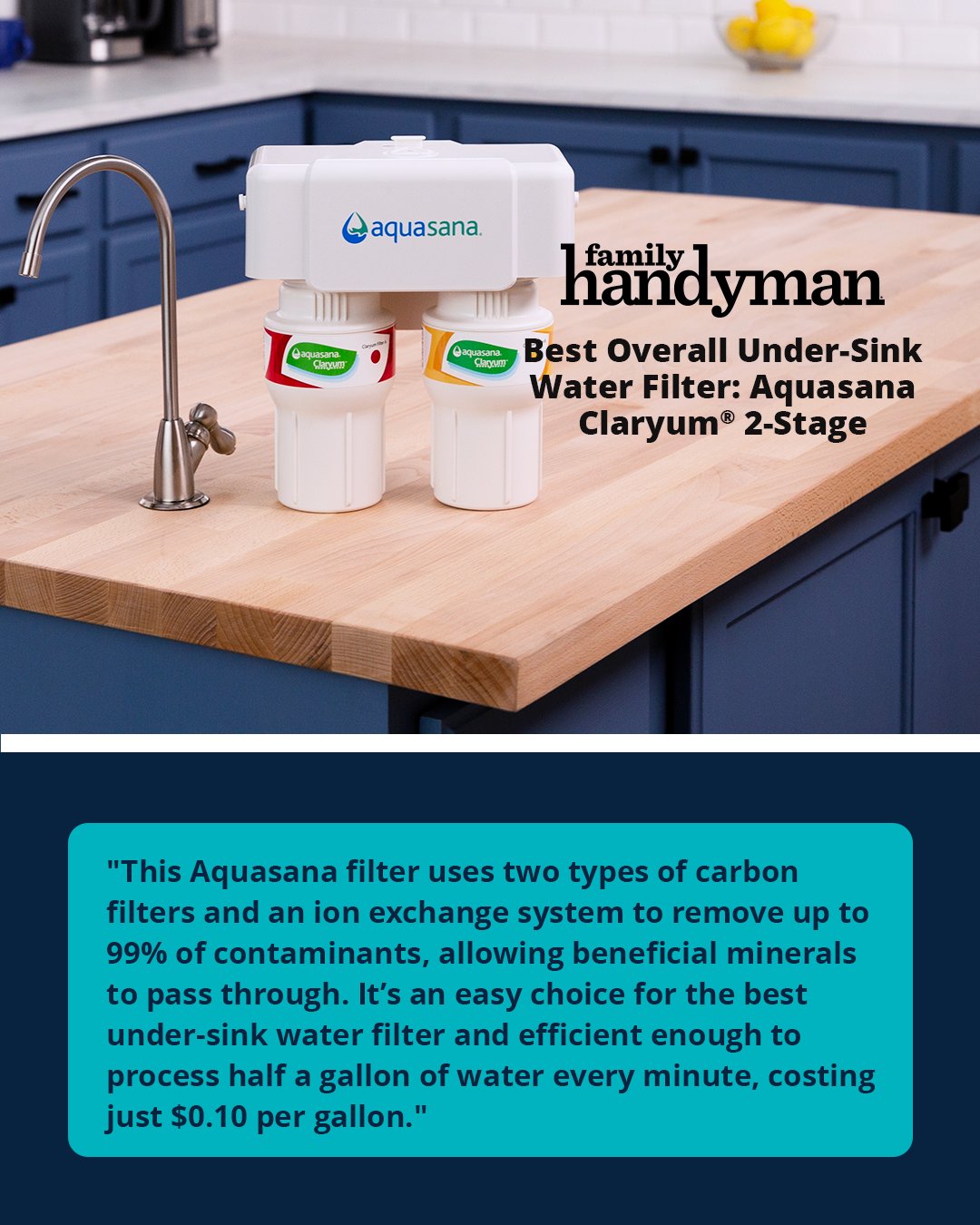 Aquasana Under Sink Water Filter System - Claryum Direct Connect Under