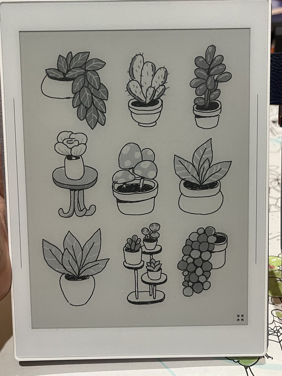 MadamMiimsy's tweet photo. #supernote is such an amazing tool for brainstorming and sketching ideas 🎉 because of its simplicity, I don’t get bogged down by so many tools and features @rattasupernote #eink #blender #a6x2nomad #doodles #digitalart #treehouse #cozynook #3dart #illustration https://t.co/yfTlojoXMC
