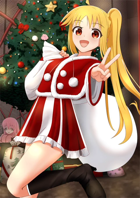 「メリーっクリスマース!!」#ぼっち・ざ・ろっく #伊地知虹夏 #クリスマスイラスト 