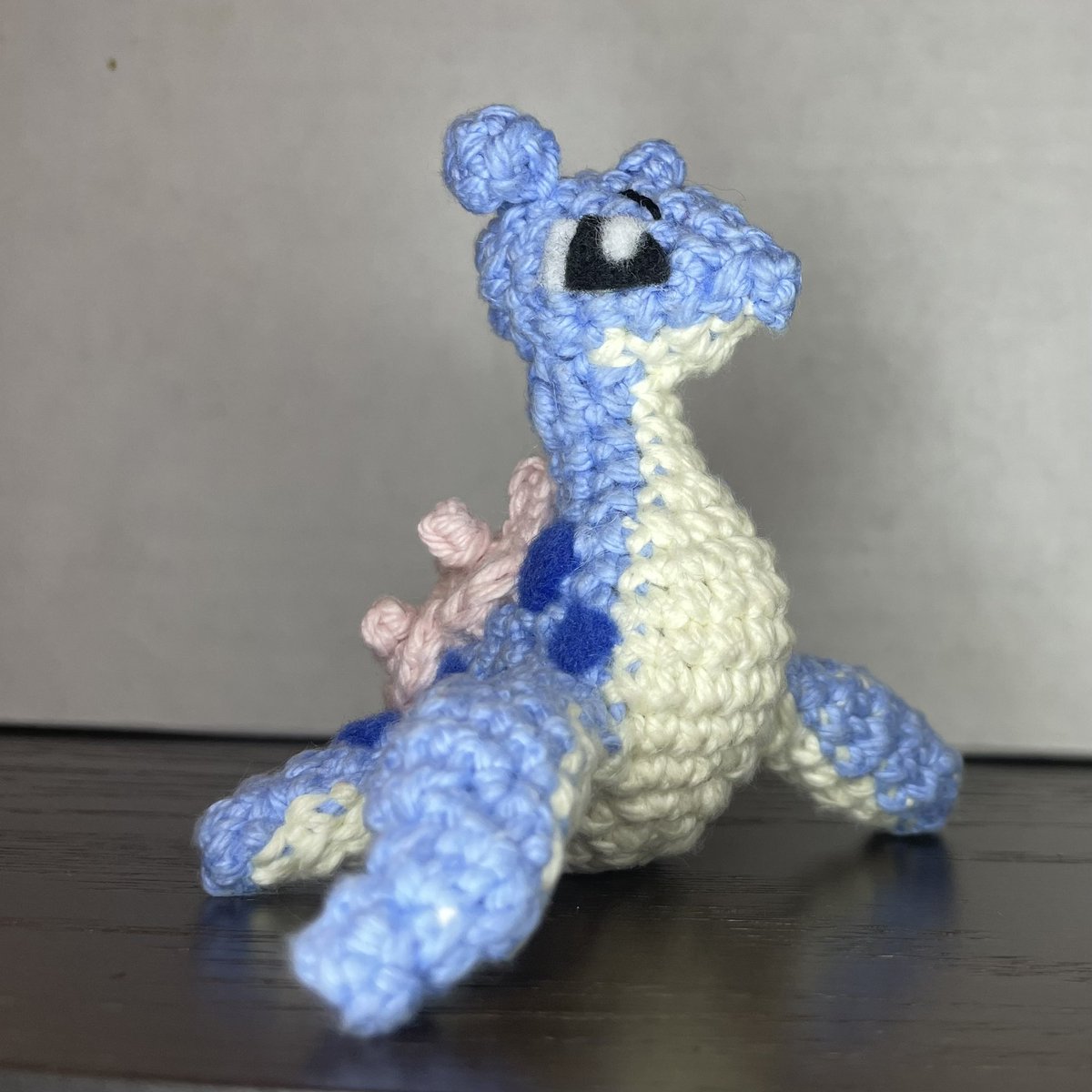 KatRose_316's tweet photo. Little Lapras. He took a while to figure out, but I am happy with the result.  https://t.co/EK7zswqtGa.
 #crochetlapras #amigurumi #lapras #crochetpokemon #pokemon https://t.co/8CjAYLSDCZ