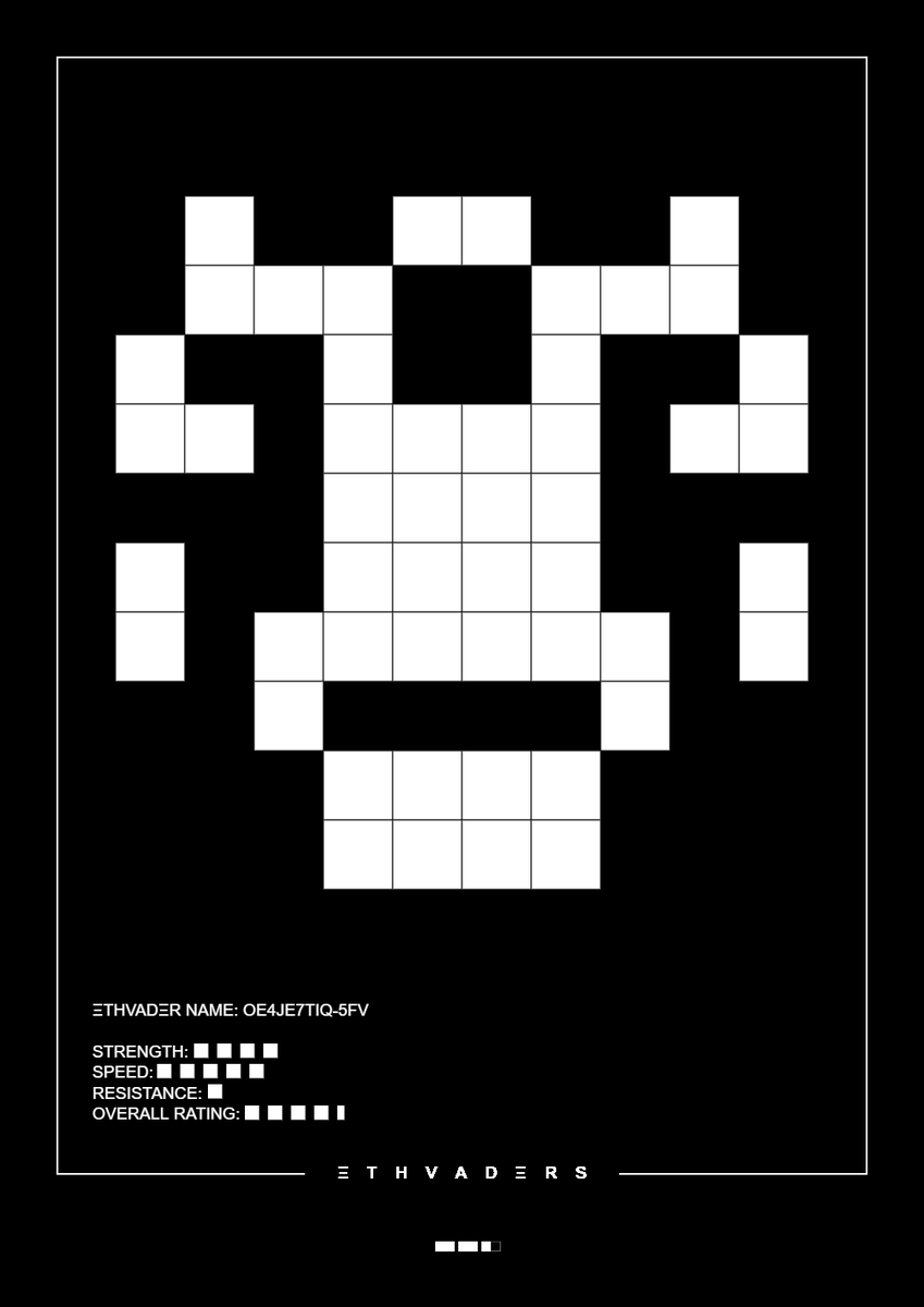 sonofablock's tweet photo. ΞTHVADΞRS 
A Retro Interactive Cyberpunk Poster inspired by the integration of Ethereum on @fx_hash_ 

#generative #retrogaming #genart #spaceinvaders #ethvaders #nftart https://t.co/8fqlfprrNL