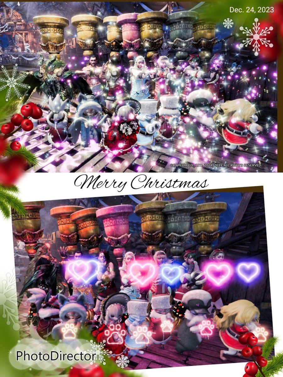 #MHWCreation
#MHWアイスボーン
#オトモクリスマス2023
キラキラがいっぱい
