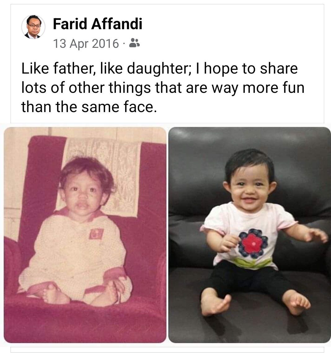 farid_affandi's tweet image. My daughter got annoy when everyone she met at wedding mentioned that &apos;she look like her father&quot;

Thus for her, I am not handsome so she felt she is not preety when people said that.

So she wanted me to go to gym so can she feel pretty.

#FatherDaughter
#MirrorReflection