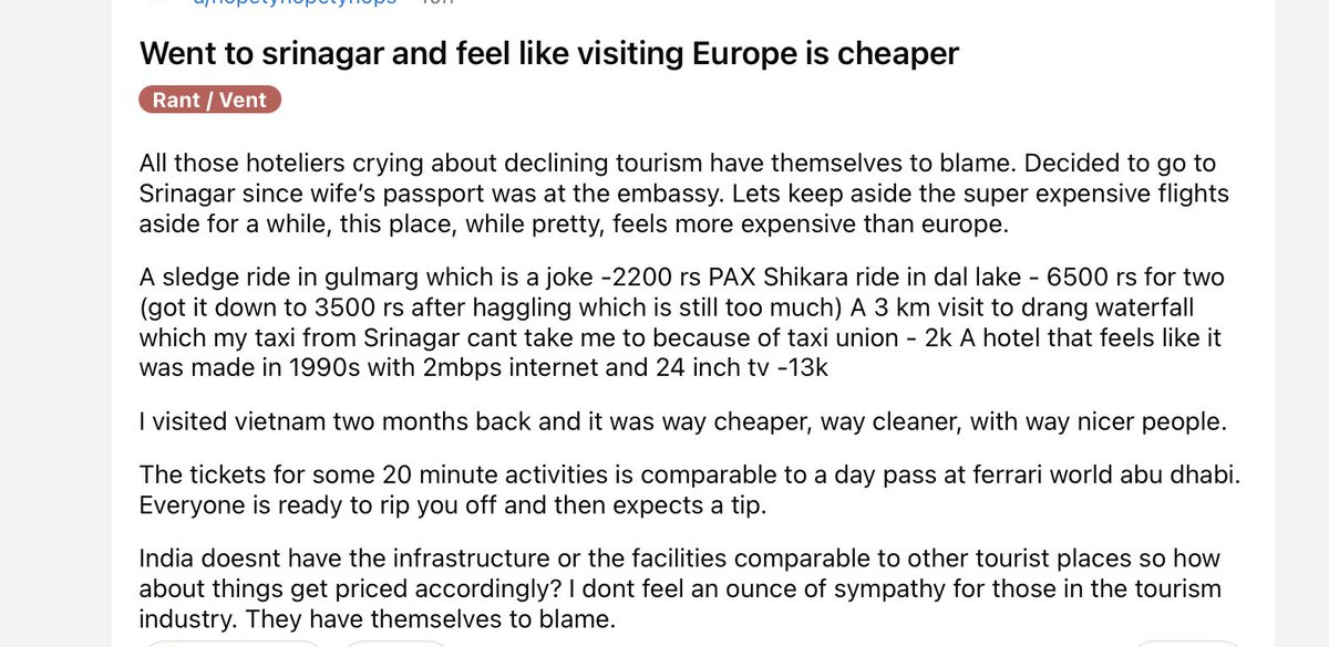Europe is cheaper than Srinagar!