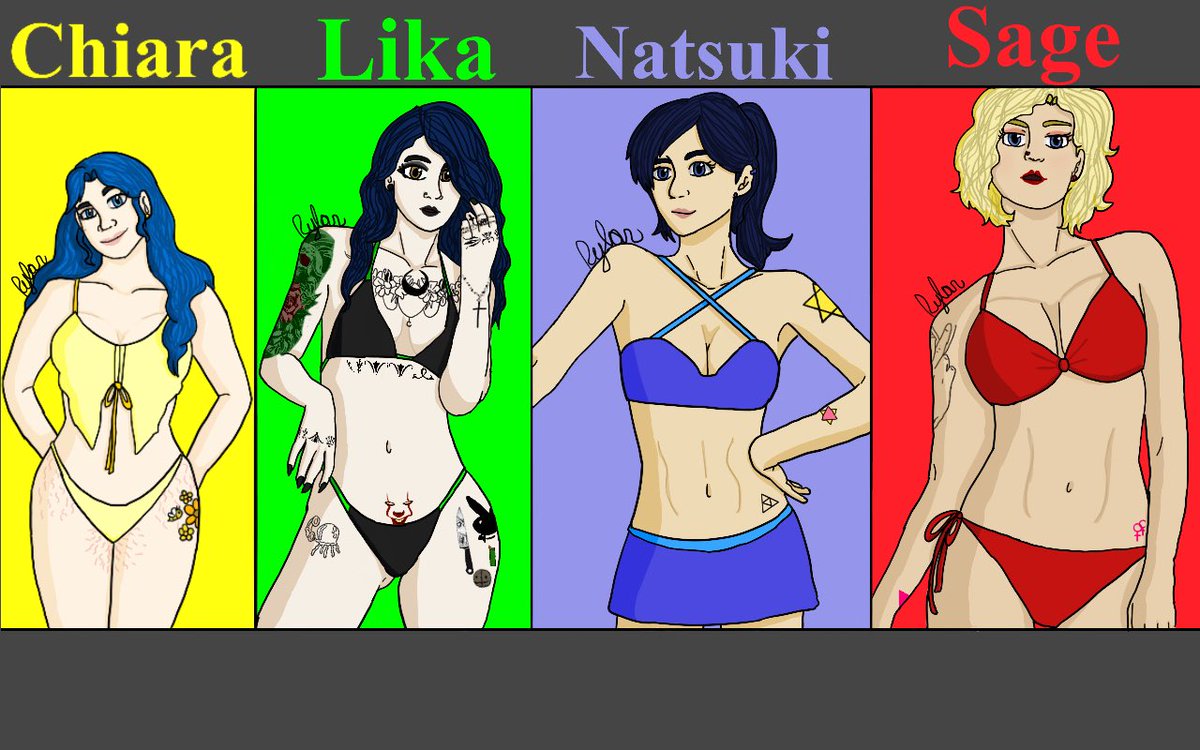 Box__Owner's tweet photo. Some of my ocs :) I try and show body positivity by making ocs of different body types! Love yourself cause you’re beautiful https://t.co/kdRpEVtkoF