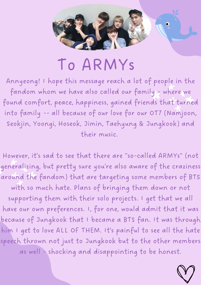 kookiechacha's tweet photo. Reposting this that I stumble upon last year (?). 

"Be the person that shows love, respect and compassion to others."

BTS IS SEVEN
RESPECT ALL THE MEMBERS https://t.co/NFTPwCueZT