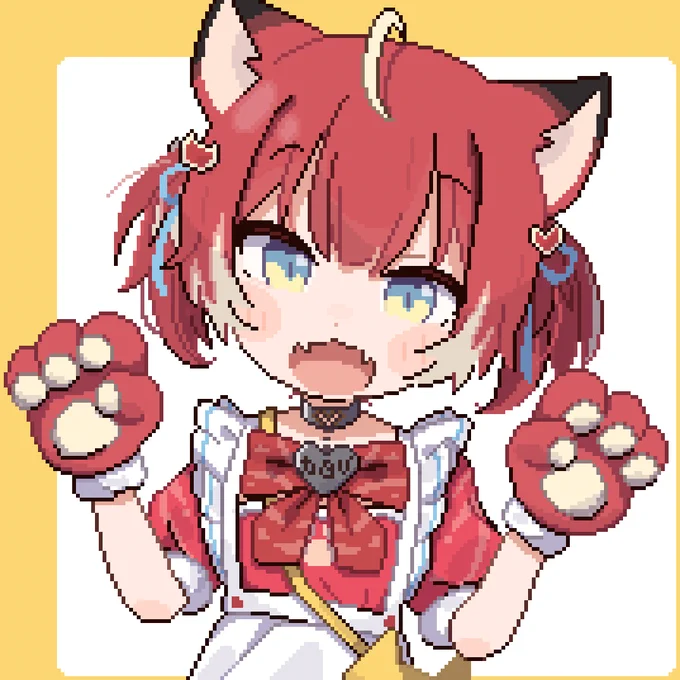 お肉の国のお姫様#karunyart #pixelart 