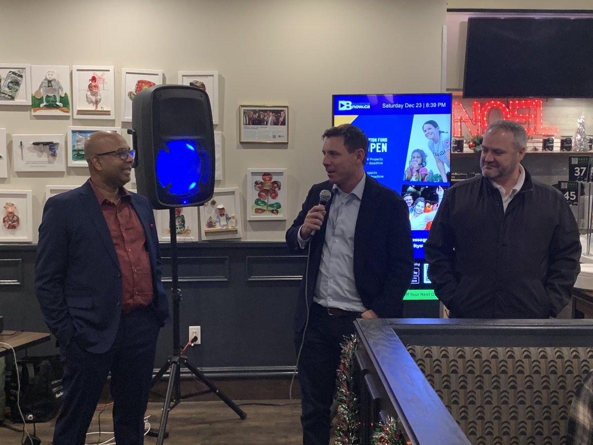 patrickbrownont's tweet photo. Williams Cafe Christmas Party with local Councillor @RodPower7_8 and my long time friend @CassianJoseph. 

Merry Christmas! https://t.co/J0ooZpWFg5
