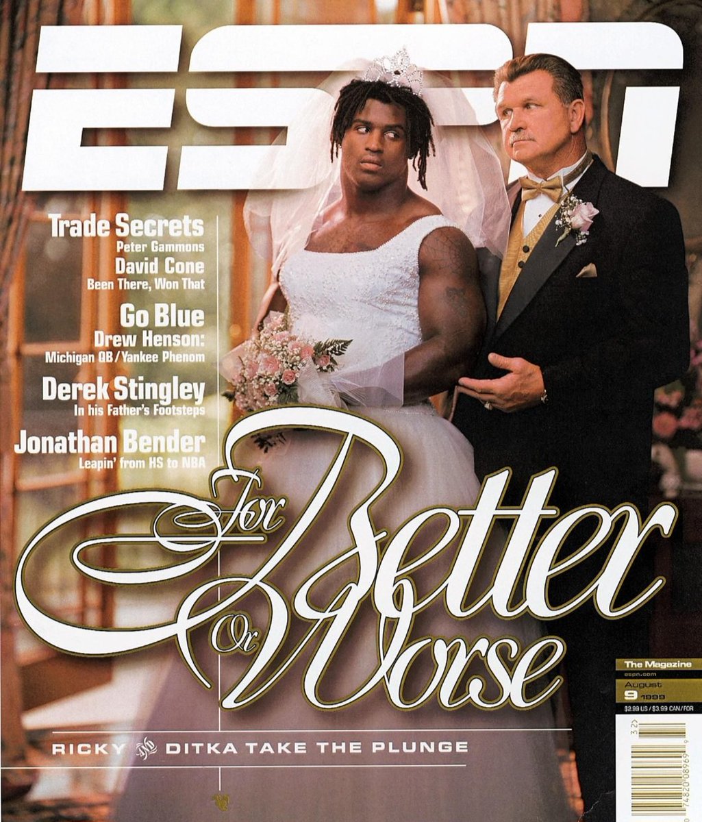 IThis201's tweet photo. @Vision4theBlind They started all of this at least as far back as 1999 with Ricky Williams on the cover of ESPN https://t.co/9ZZGiD9kto
