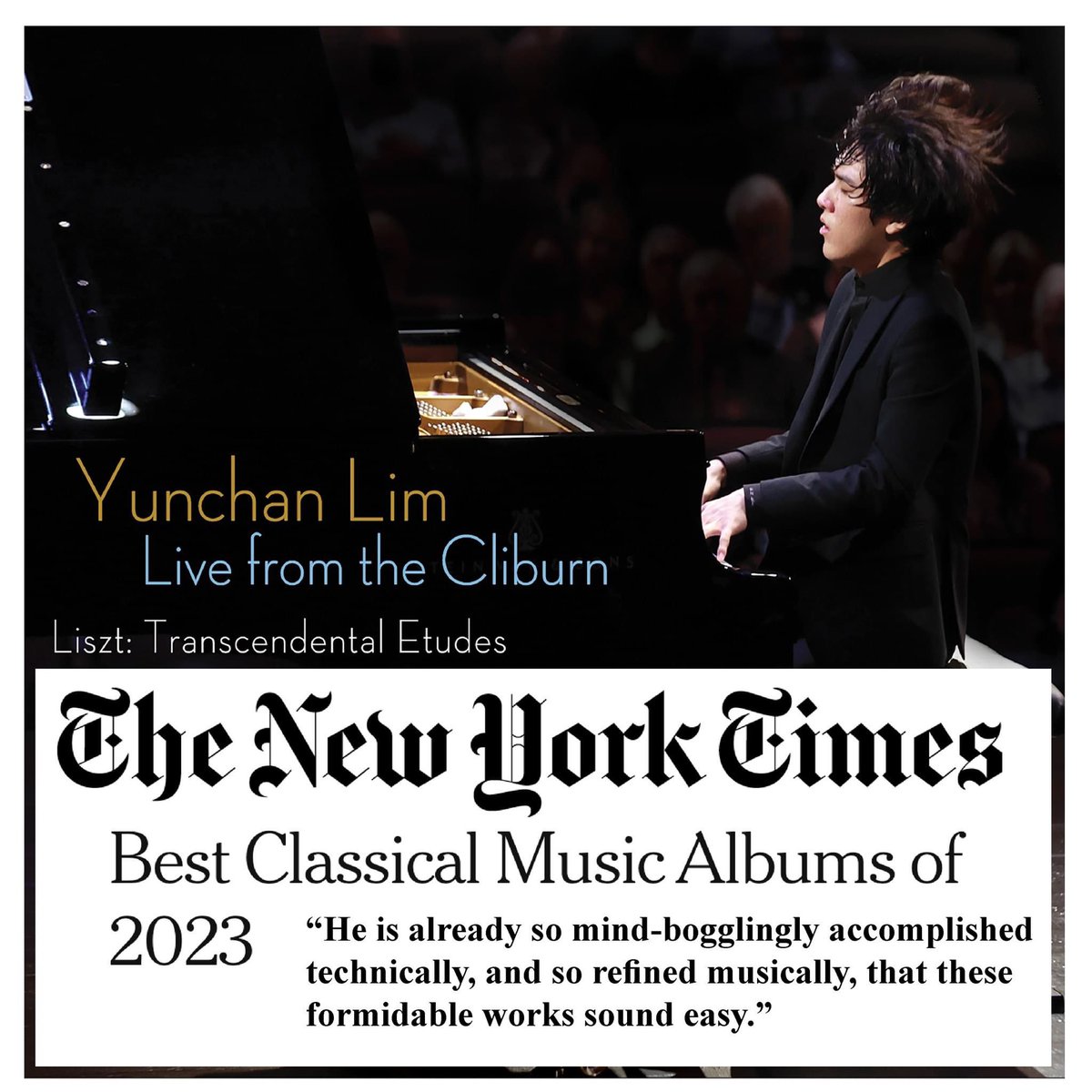 🎉뉴욕타임스 올해의 클래식 음반 25선정에 2022 반 클라이번 콩쿠르에서 임윤찬이 연주한 '리스트: 초절기교 연습곡'포함 🎉 “이미 기술적으로...