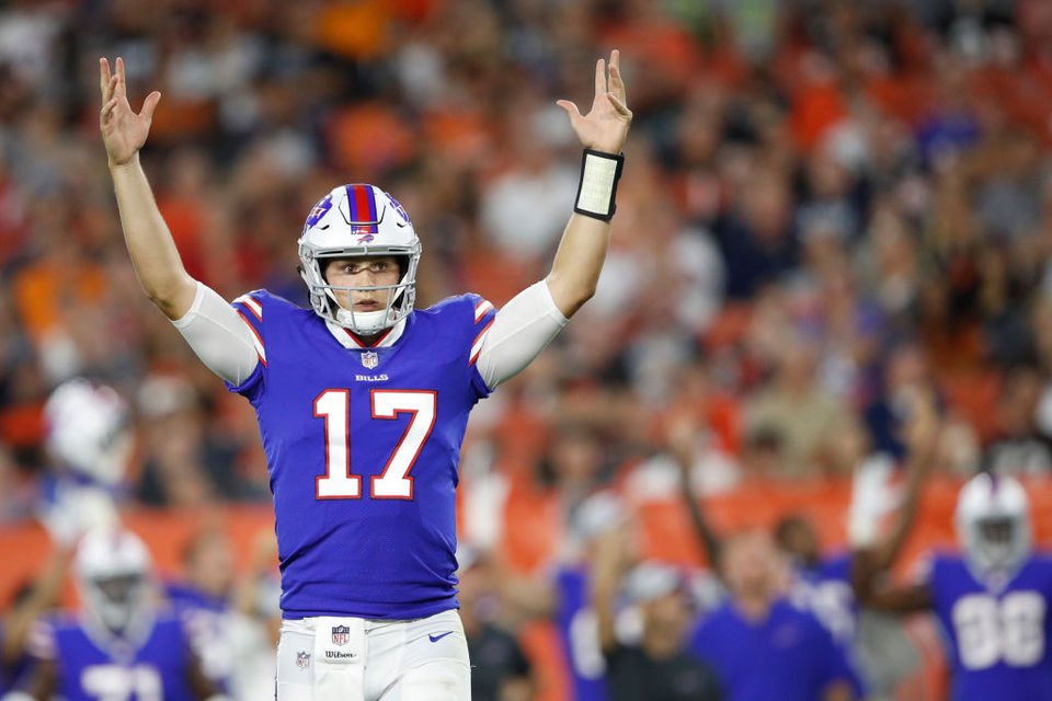 billsmafiatampa's tweet photo. And there it is. Josh Allen is the first human to ever score 40 TDs in 4 straight years. Read it and WEEP https://t.co/9TNOFSgViX