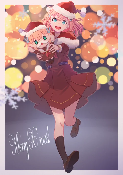 花帆「梢センパ～イ、メリークリスマス! プレゼントは私(のぬいぐるみ)です!」 梢「!?!?!?」 #蓮ノ空 #蓮ノ空美術部 #日野下花帆 #クリスマス