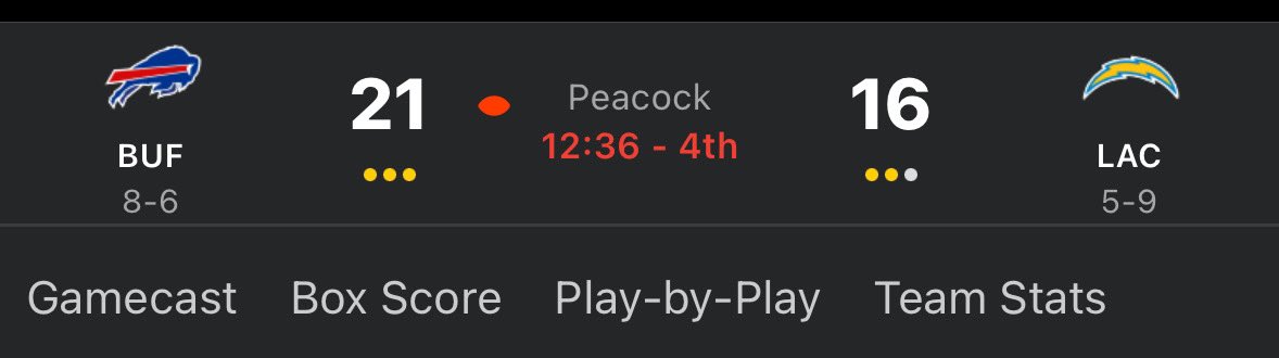 CptDylan's tweet photo. It’s going to be one of those games where it’s late and you look at the scoreboard and think, “wait the Bills are only up 5?” @BarstoolBigCat https://t.co/E8TcOMQx6q