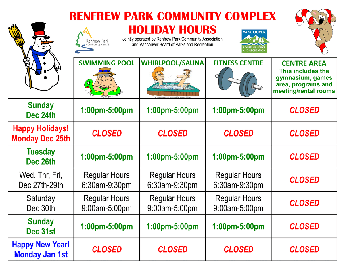 Happy Holidays! Please see our adjusted hours of operation.🎄