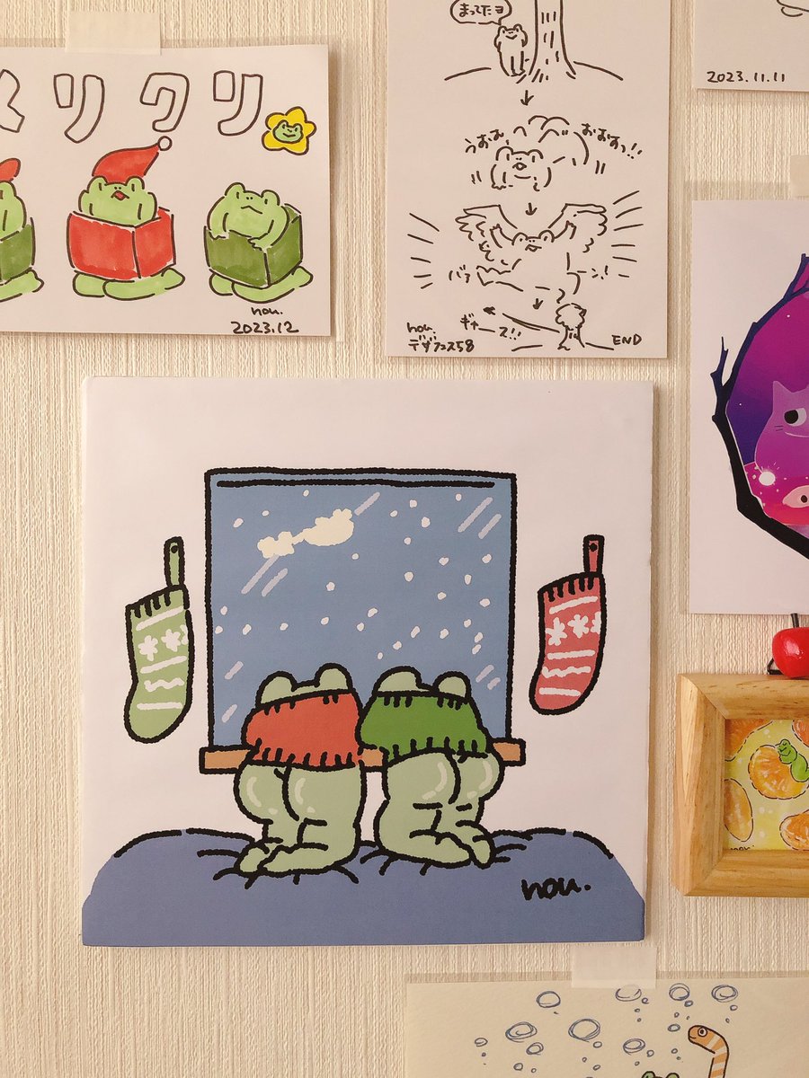 部屋の壁に素敵な窓ができッッッッたーーー
プリケツクリスマス🎄🐸 