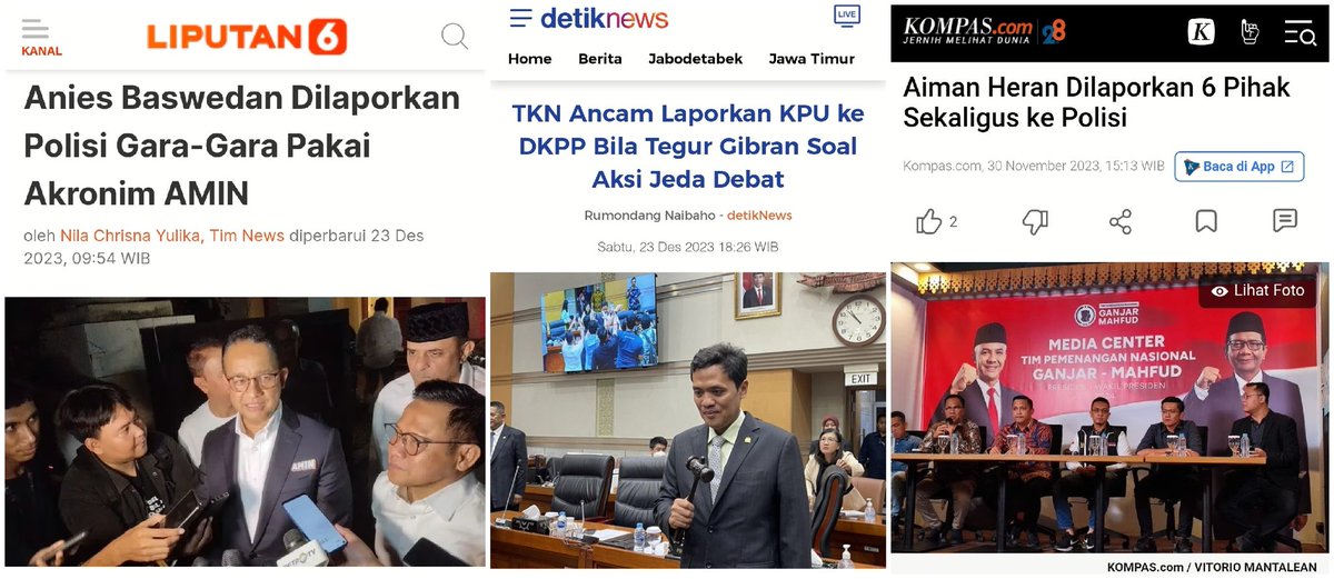 ekowboy2's tweet photo. Timses dilaporkan, Capres dilaporkan bahkan KPU juga diancam akan dilaporkan.. 

Sulit percaya jika mereka berkuasa demokrasi bisa berjalan!! https://t.co/9SQawsFeQf