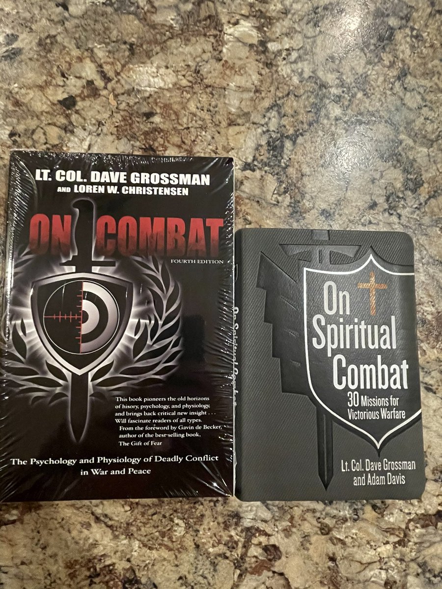 RidleyMaster's tweet photo. Just received these as a Christmas gift. Can’t wait to read them. @LtColGrossman
#OnCombat
#OnSpiritualCombat
#OnKilling https://t.co/aR7GtJMoOz