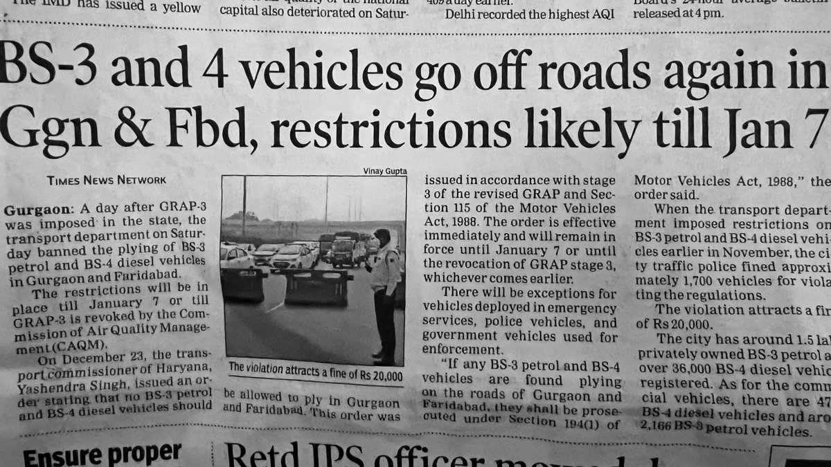 TranquilTales_'s tweet photo. What the hell is going on Mr CM @mlkhattar 
Are we living in stone age. How come a car purchased in 2020 BS4 can be declared obsolete to ply on roads. 
This is anarchy. 
@DC_Gurugram @cmohry https://t.co/D3xwfXr25Z
