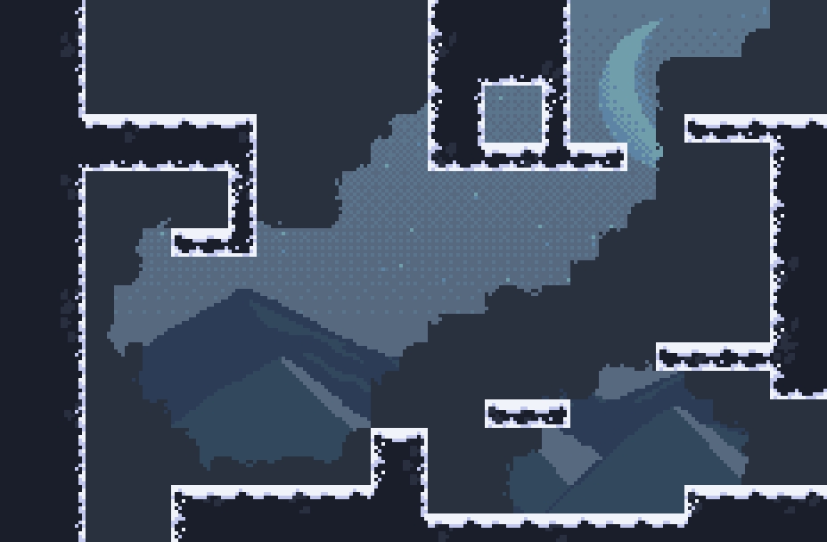 製作了三層的遊戲地圖
#pixel #ドット絵