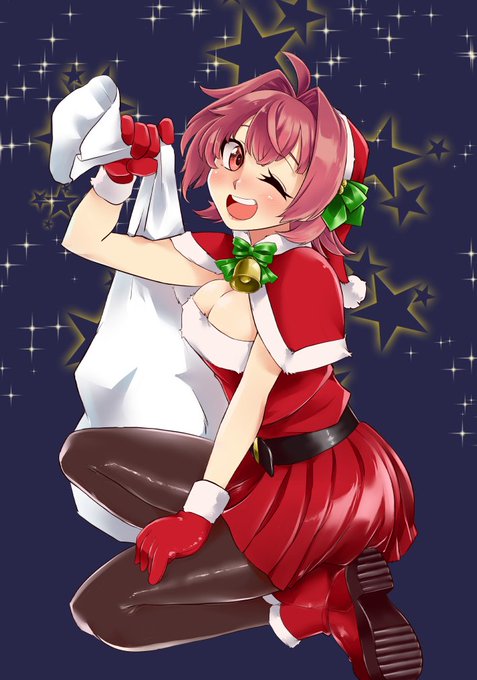 数年前のクリスマスお鬼怒ちゃんのイラストになります( ˘ω˘ )ハッピーホリデイ 