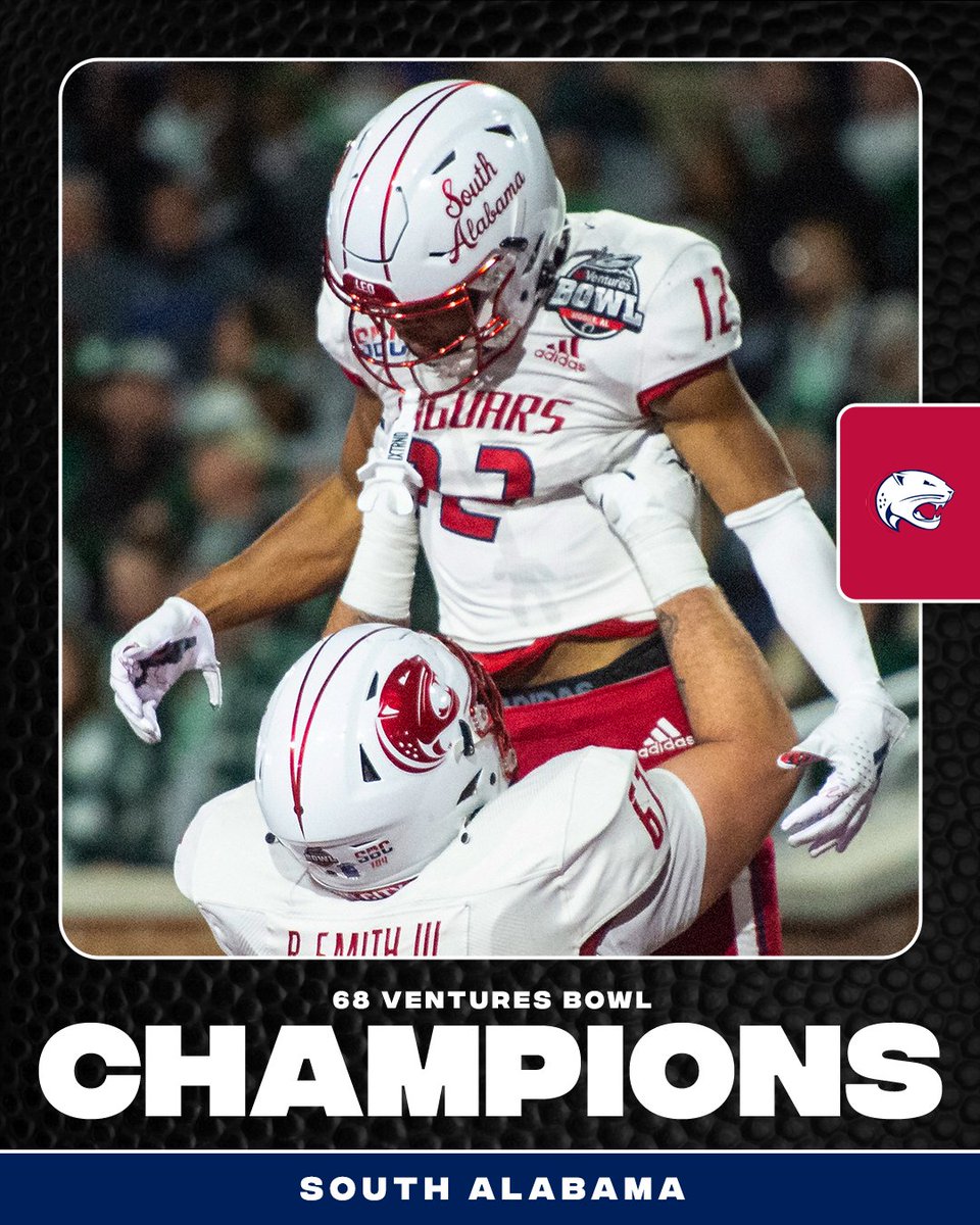 espn's tweet photo. South Alabama's FIRST bowl win in school history 👏 https://t.co/Ek8UgrR1Ss