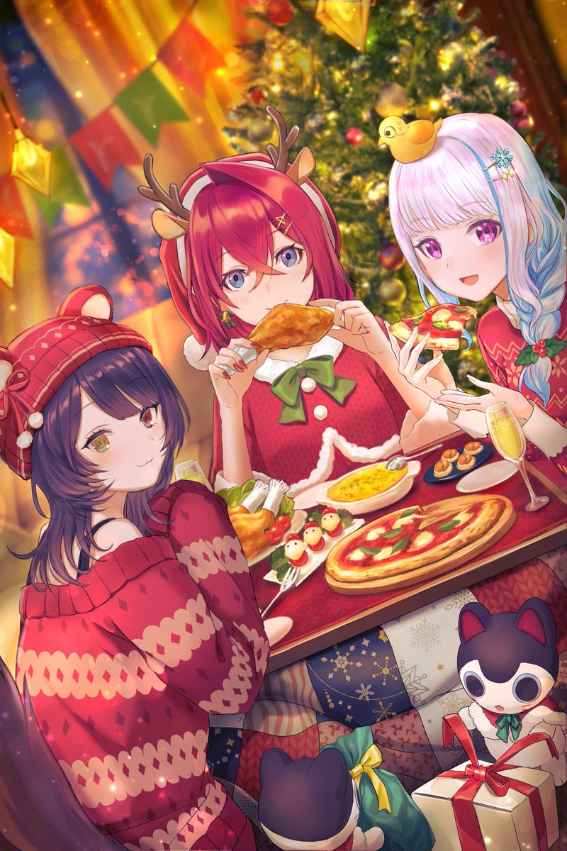 b_47p's tweet photo. さんばかメリークリスマス🎄✨
にじフェスDay1のステージも面白かった~！
#絵ンジュ #ヘル絵スタ #いぬいらすと https://t.co/8Efujs1c4C