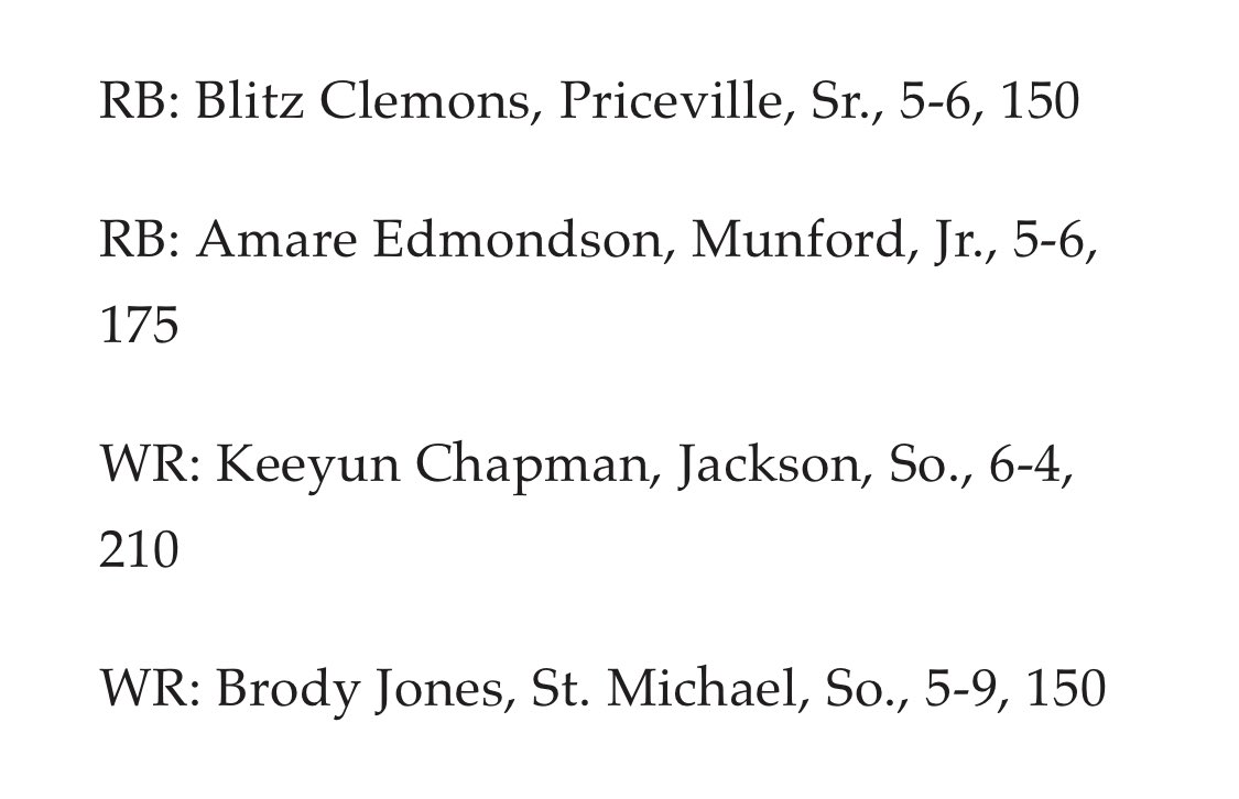 Coach_M_Easley's tweet photo. Congrats to @A_TankEdmondson for making the 4A All-State team! Over 2100 yards rushing this year! @CoachKilgore_ @MunfordHigh https://t.co/KNrJDb1sRY