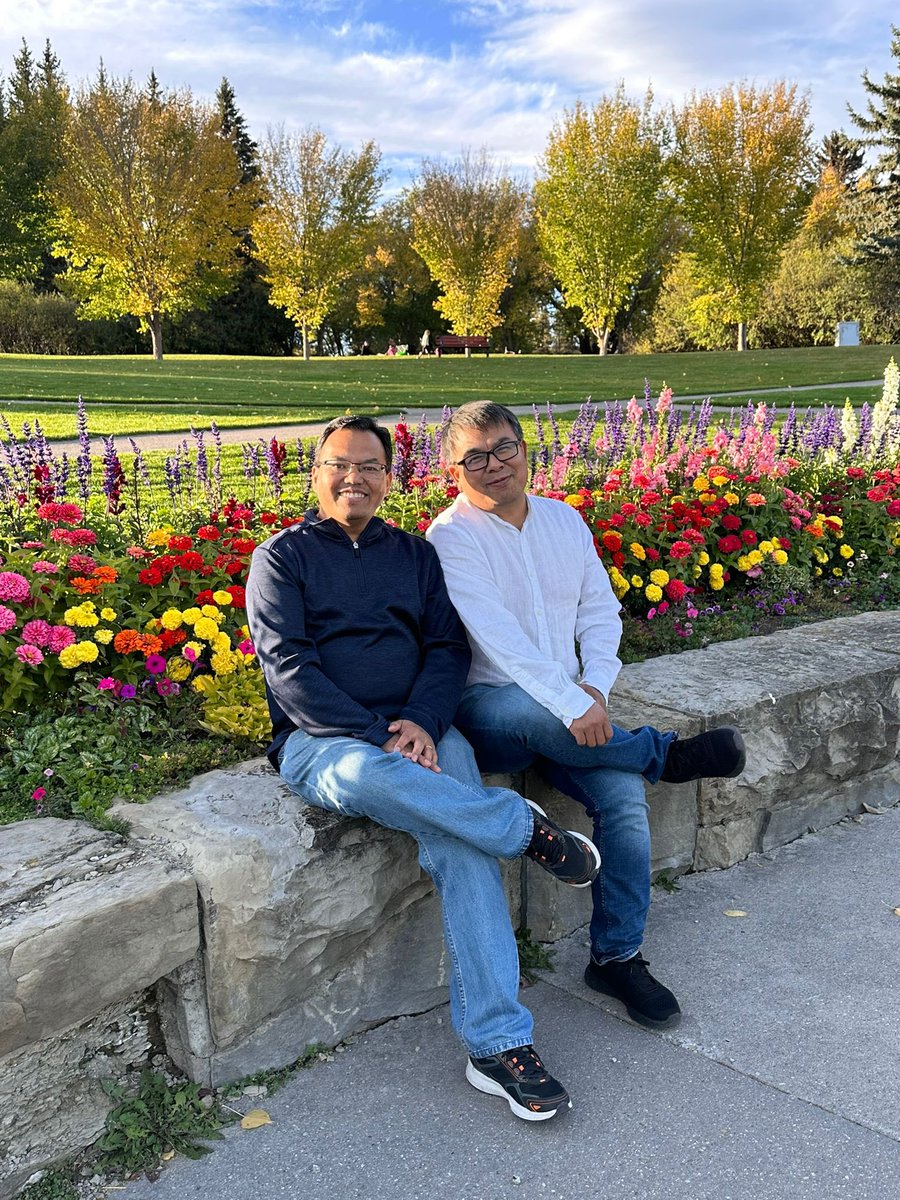 imrojit's tweet photo. As this year comes to an end, I found a beautiful moment captured on my phone from a quick business trip to Calgary this summer. I was given a tour of the city's stunning spots by my buddy, Dr. Amuchou Soraisham, one of #Canada's top #neonatologists Thank you😊 #Calgary #Memories https://t.co/23aF0Mbd3V