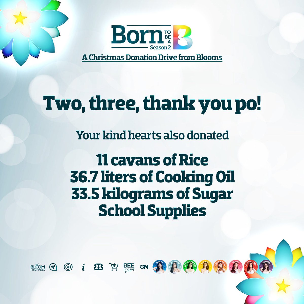 TEAMBLOOMPH's tweet photo. This project wouldn't have been possible without the kindness and generosity of your hearts, Blooms! Maraming maraming salamat sa inyong lahat! π₯Ίπ€
#B2BAB #BINI #BLOOMS https://t.co/m4KtP7Jc20